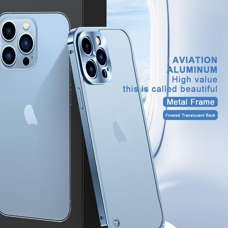 DUODUO 3C Handyhülle mit Metallrahmen und Objektivschutz für iPhone 17 16 15 14 13 12 11 Pro Max in Orange - Bild 4