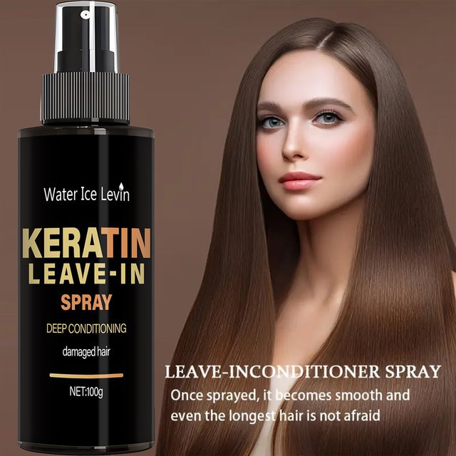 Water Ice Levin Keratin & Biotin Leave-In Spray, 100g, für strapaziertes Haar - Bild 1