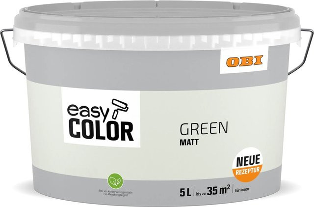 OBI Easy Color 5 Wasserbasierte Farbe in Grün, Konservierungsmittelfrei - Bild 1