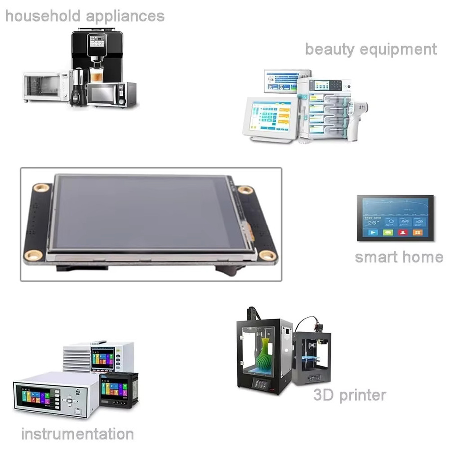 Nextion Enhanced HMI-Display NX3224K024 mit resistivem Touchscreen, 2,4 Zoll, TFT LCD, 320x240 Pixel, Farbe: Schwarz, für Arduino und ESP32 - Bild 3