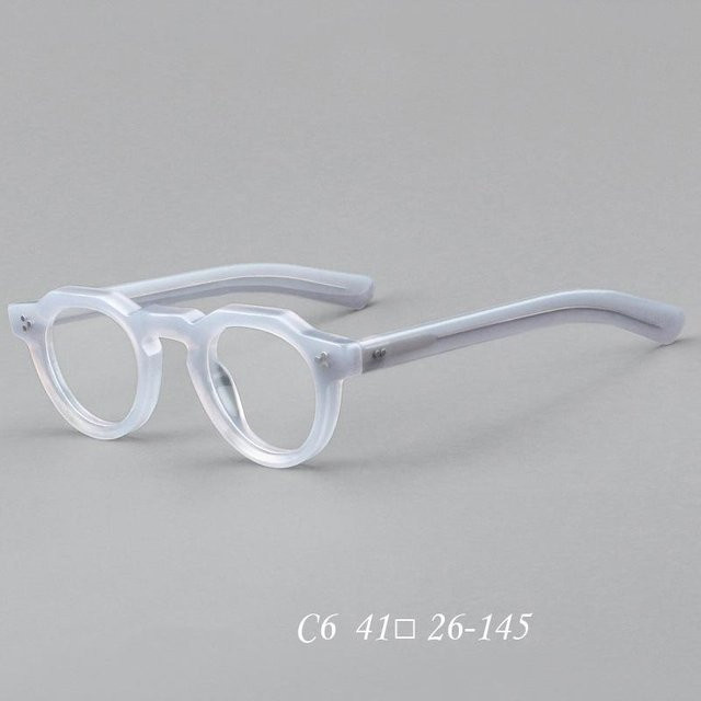 Bai Fen Bai Electronic 3C Korrektionsbrille, Rund, Azetat, Vollrand, Unisex, orange, transparent - Bild 1