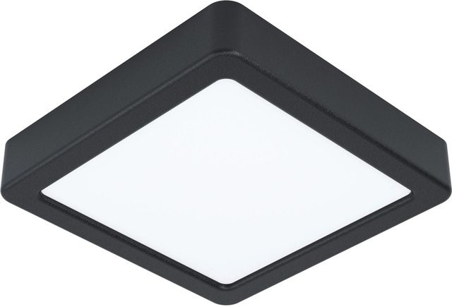 Eglo LED-Aufbauleuchte Fueva 5 Schwarz-Weiß, quadratisch, 12 W, B/T/H: 16 x 16 x 1 cm - Bild 1