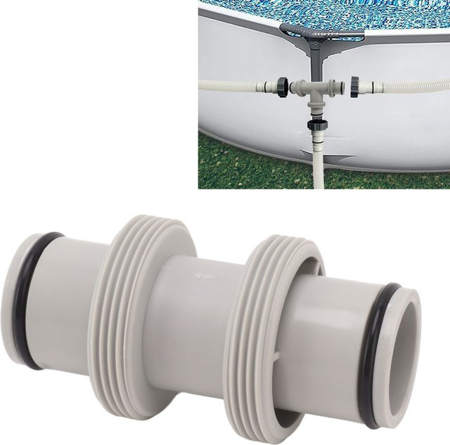 Intex Pool-Schlauch-Adapter 1,5 Zoll mit gerader Verbindung, Farbe: Weiß - Bild 1