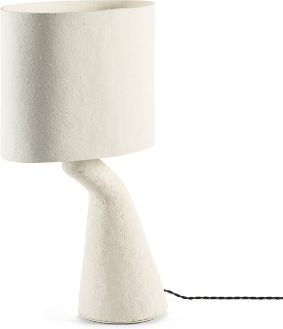 Serax Earth Tischleuchte aus Pappmaché in Weiß mit skulpturalem Design und E27-Fassung - Bild 1