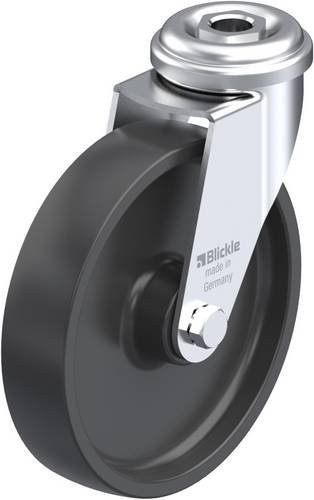 Blickle Lenkrolle LRA-POA 102G in Schwarz und Grau mit Kunststoffrad, Durchmesser: 100 mm, Tragfähigkeit: 70 kg - Bild 1