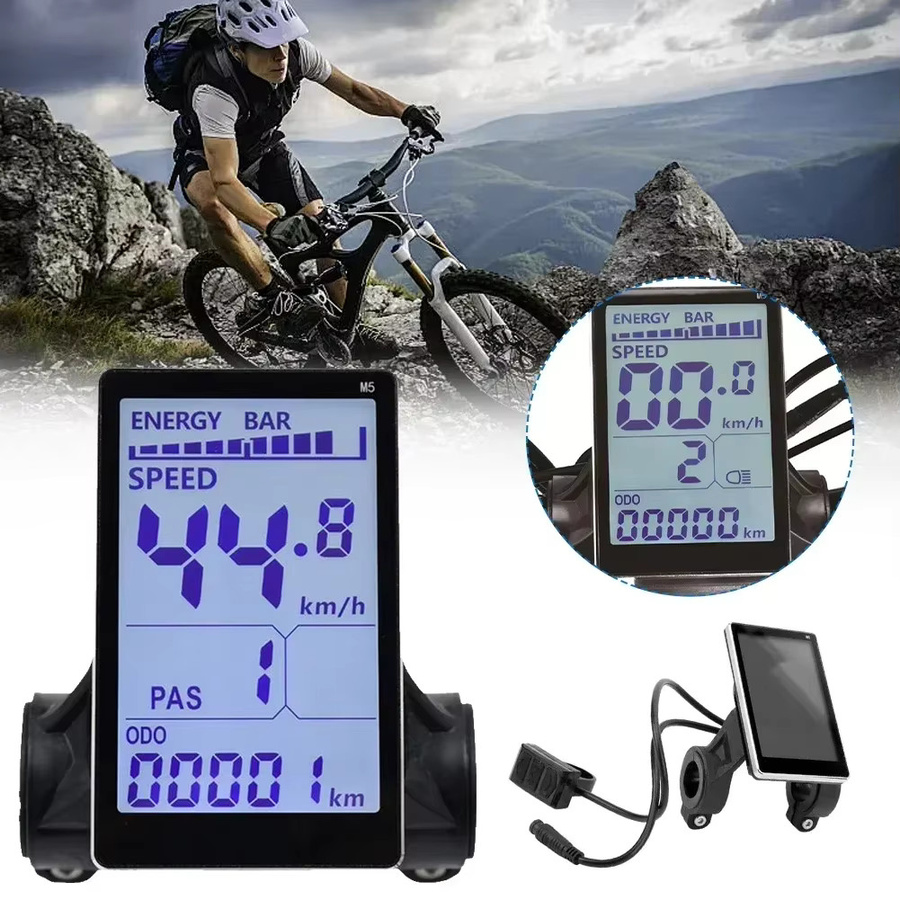 OUXI V8 LCD-Armaturenbrett-Display für Elektrofahrräder und Roller, 24V-60V 500W, Schwarz - Bild 3