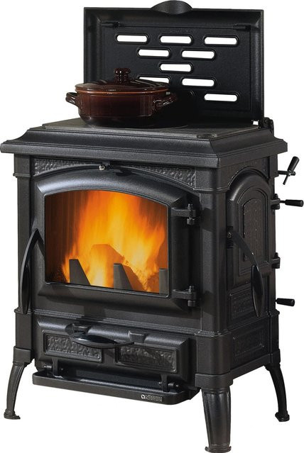 La Nordica-Extraflame Firefix Kaminofen Isetta aus Gusseisen in Schwarz und Anthrazit mit 7,3 kW bis 7,7 kW Leistung - Bild 1