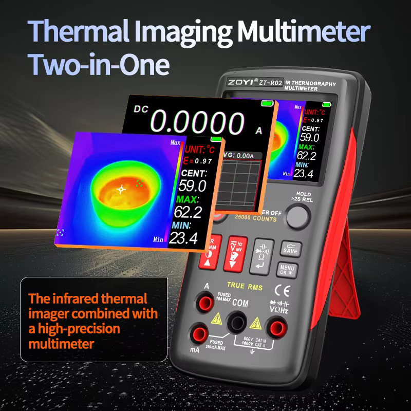 ZOYI R02 2-in-1 Wärmebildkamera und Multimeter in Schwarz mit 240x240 IR-Auflösung und Messbereich von -20 °C bis 550 °C - Bild 2