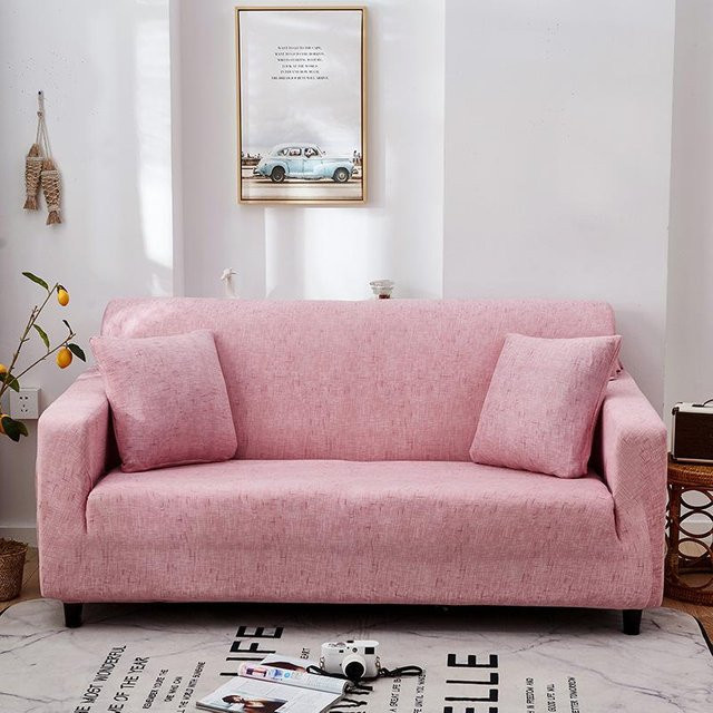 BC-Warm Home All-Inclusive Stretch-Sofabezug in Pink, rutschfest und elastisch, Breite: 235-300 cm - Bild 1