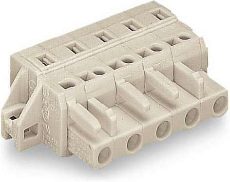 WAGO Buchsengehäuse-Kabel 721 mit 4 Polen und 7,50 mm Rastermaß, 50 Stück, grau und beige - Bild 1