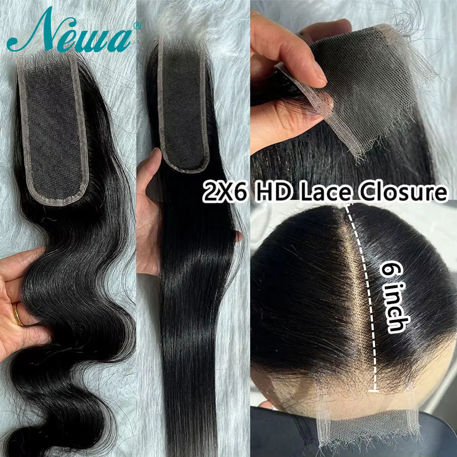 Newa Hair HD-Spitzenverschluss Echthaar 2x6, Damen - Bild 4