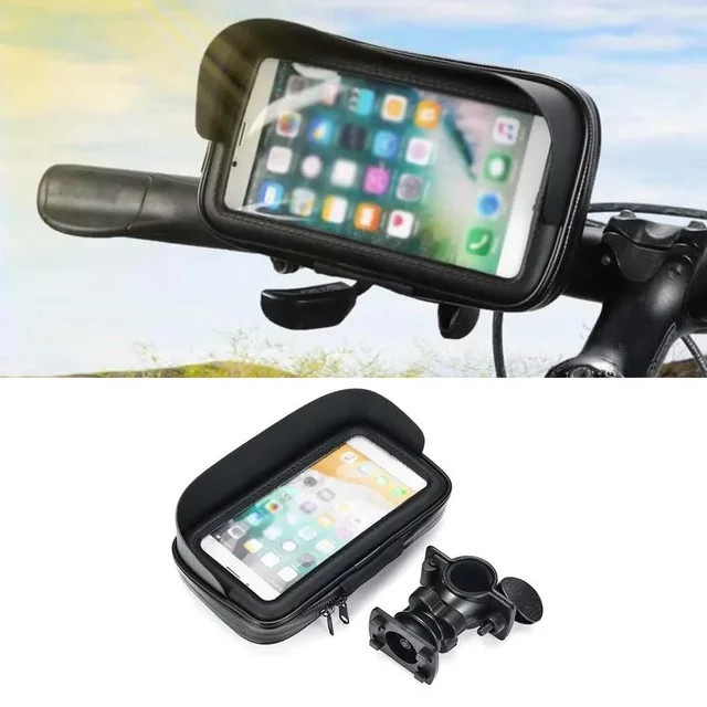 NIGHTKIST Wasserdichte Handy- und GPS-Tasche als universelle Halterung für den Motorrad-Lenker in Schwarz - Bild 1