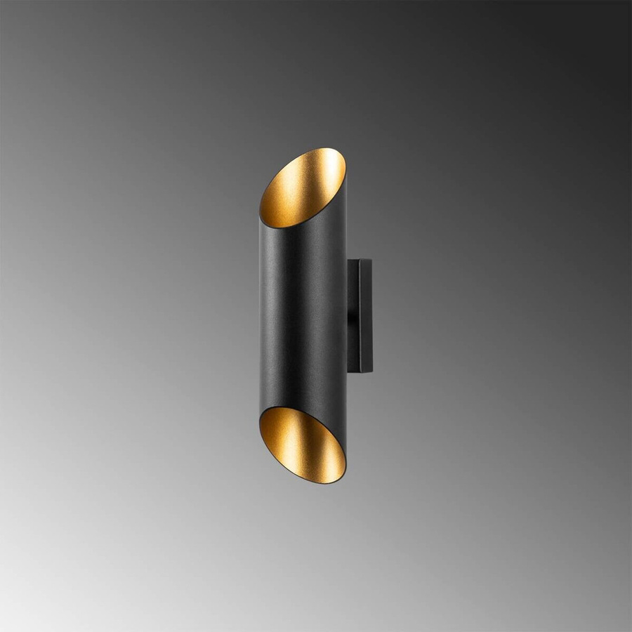 Opviq Wandleuchte Cut in Gold und Schwarz aus Metall mit 2 G9 Brennstellen, B/H/T: 12 x 30 x 12 cm - Bild 3