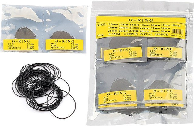 Neoglint O-Ring Uhrengehäuseboden Abdeckung, Kautschuk, Schwarz, 0,5 mm - Bild 1