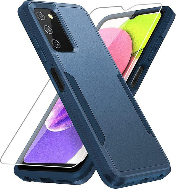 Robuste Schutzhülle für Samsung Galaxy A52 5G und Galaxy A52S in Blau mit Displayschutz aus PC und TPU - Bild 1