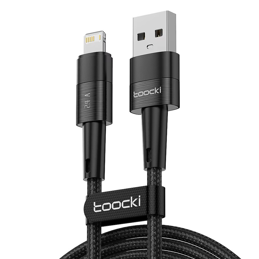 Toocki USB-A auf Lightning Schnellladekabel für iOS Geräte in Schwarz - Bild 7