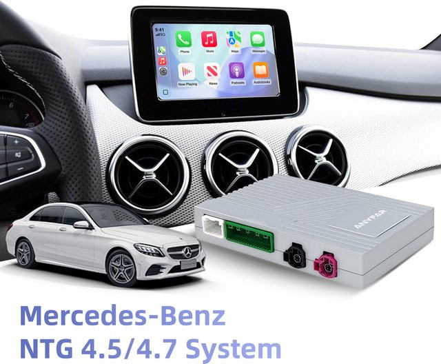 Ezonetronics Kabelloses CarPlay und Android Auto Nachrüstkit Decoder-Box für Mercedes Benz NTG 4.5 und 4.7 COMAND System (2011-2015) mit Wi-Fi und Bluetooth - Bild 1