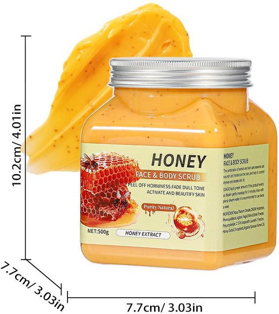 Loveyourself Honey Scrub Kaffeepeeling Körperpeeling, 500g, Unisex - Bild 1