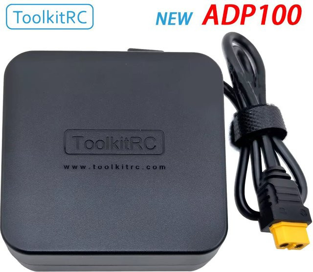 ToolkitRC ADP100 Netzteil-Ladegerät 100W 20V 5A mit XT60 Anschluss in Schwarz für M6D M7 M6DAC V2 M8P M4P M9 GT Power - Bild 1