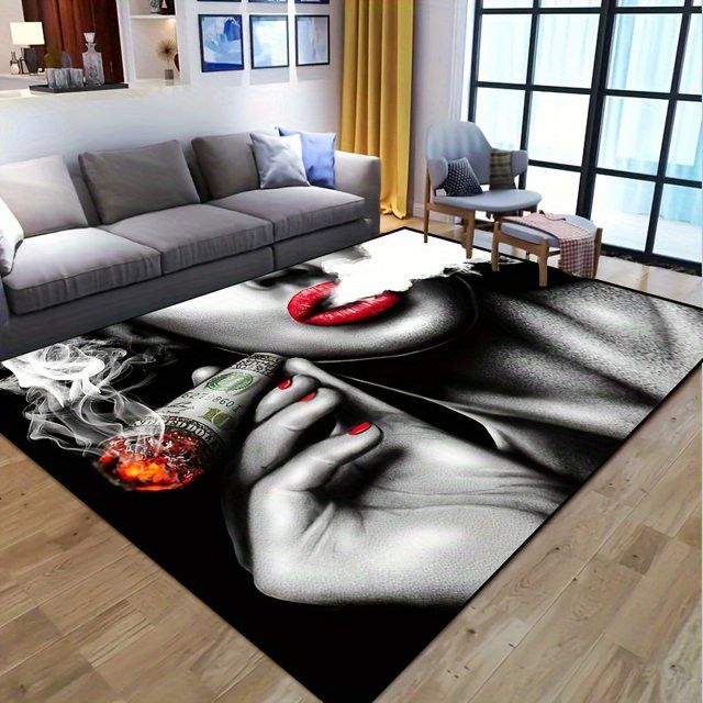 Beauty Smokes Rutschfeste Bodenmatte mit Lippenkunst-Design für den Eingangsbereich - Bild 1