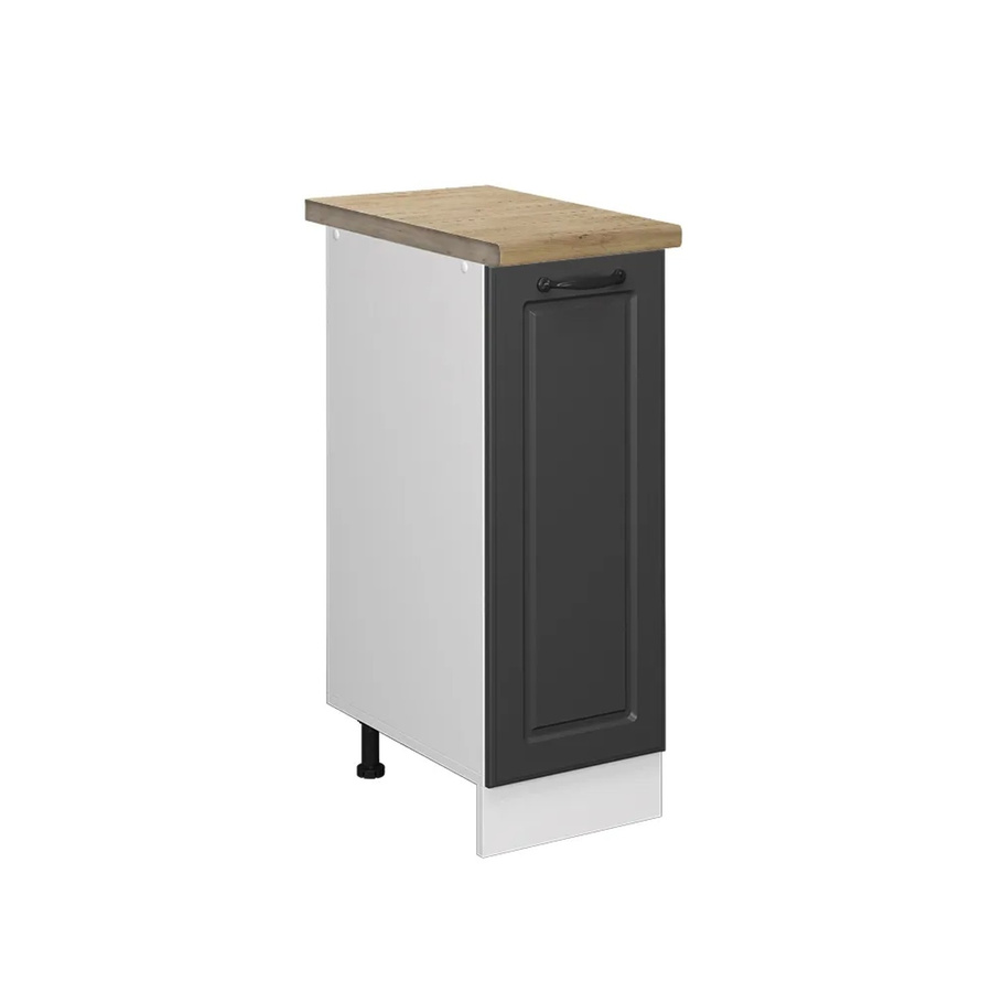 Vicco Apothekerschrank R-Line Landhausstil in Anthrazit und Weiß mit Eichenoptik, B/T/H: 30,0 x 60,0 x 81,6 cm - Bild 2