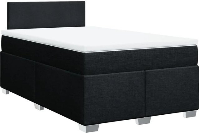 vidaXL Boxspringbett mit Matratze Hybrid-Design in Schwarz, B/T/H: 120 x 200 x 76,7 cm - Bild 1