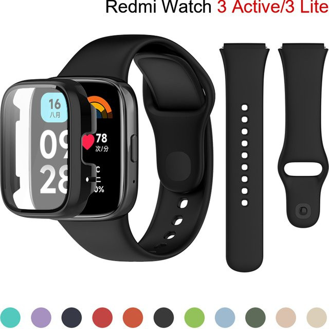 I LOVE LUO Uhrenarmband Silikon, Schwarz, Xiaomi Redmi Watch 3 Active - Bild 1