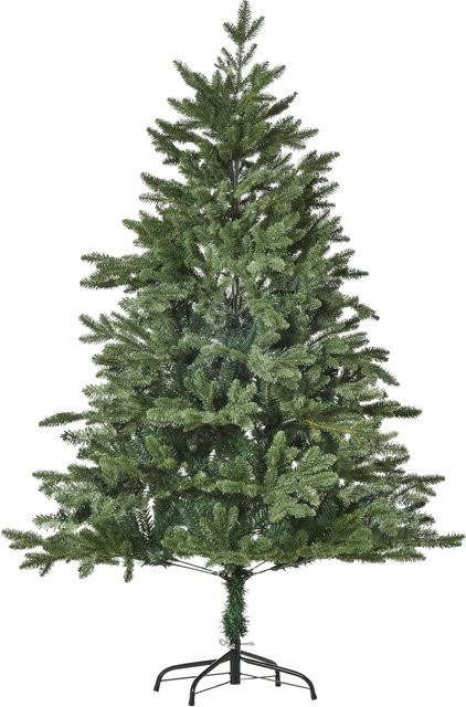 HOMCOM Künstlicher Weihnachtsbaum in Grün aus Kunststoff, Durchmesser: 105 cm, Höhe: 150 cm - Bild 1