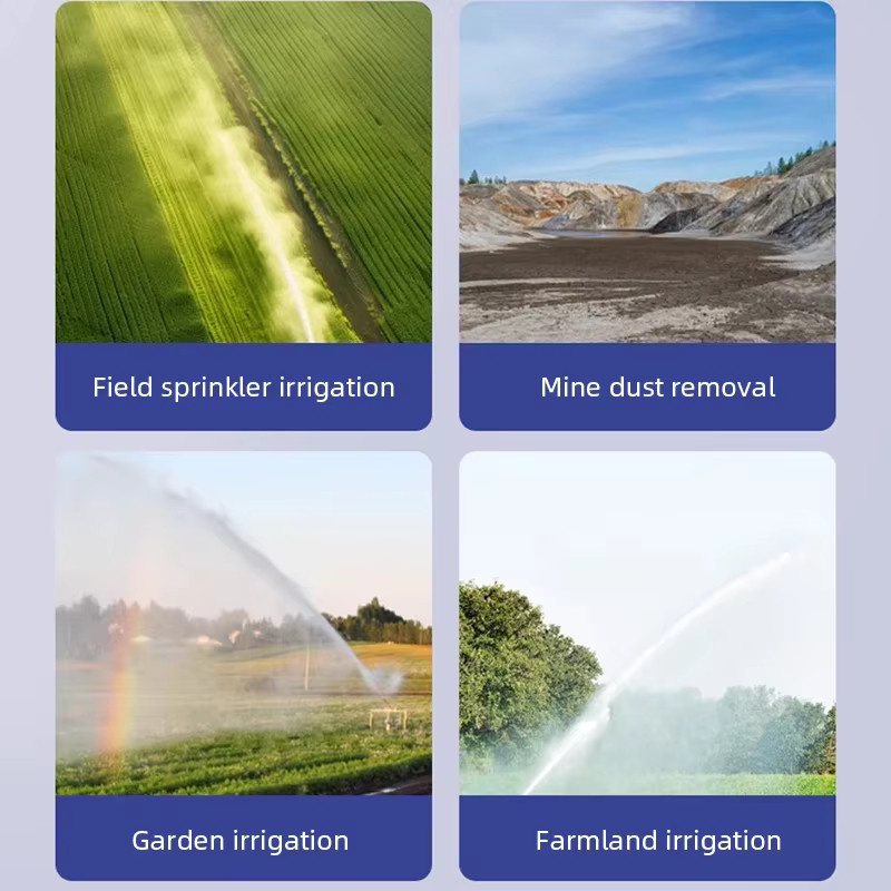 Automatischer rotierender Gartensprinkler mit einstellbarem Winkel und Turbinen-Funktion in Schwarz - Bild 3