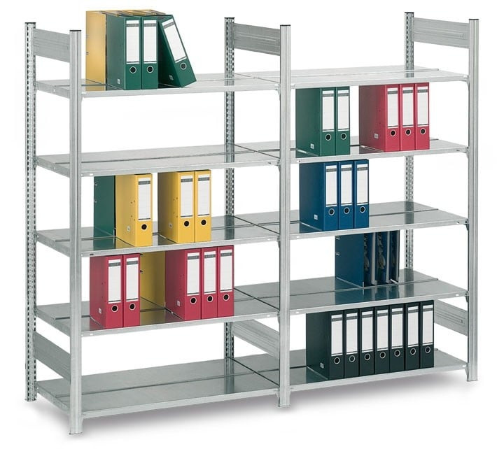 Aktenregal XL BIGBOXX aus Metall in Silber für dein Home Office - Bild 1