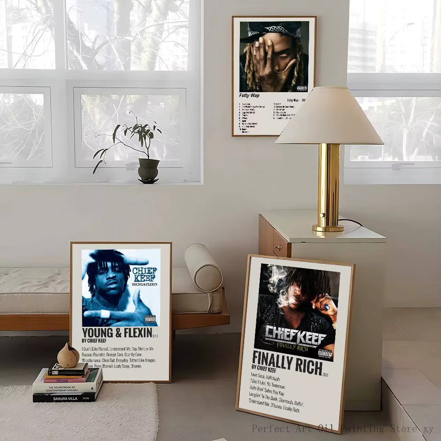 Wasserfester Chief Keef Musik Poster Aufkleber für Wohnzimmer und Schlafzimmer, Mehrfarbig, 15 x 15 cm - Bild 4