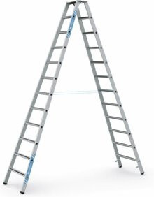 Zarges Saferstep B Stehleiter aus Aluminium in Silber mit 2 x 12 Stufen - Bild 1