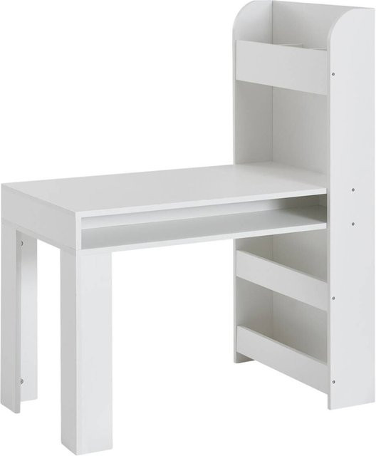 Wohnling Kinderschreibtisch modern in Weiß B/H/T: 90 x 110 x 50 cm - Bild 1