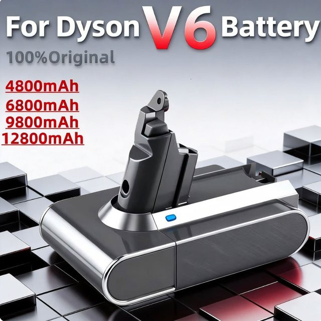 Ersatzakku für Dyson V6 Modelle DC58 DC59 SV03 SV05 DC62 Animal DC72 mit 12800mAh und 21,6V - Bild 1