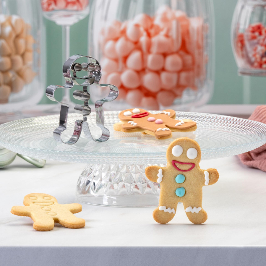 Zenker Ausstecher Lebkuchenmann mit Prägung aus Edelstahl in Silber - Bild 2