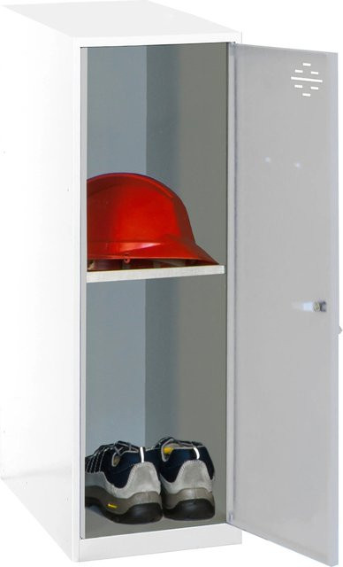 PROREGAL Schließfachschrank AMEGO Spind mit 1 Fachboden in Grau-Weiß, H x B x T: 91,5 x 30 x 50 cm - Bild 1