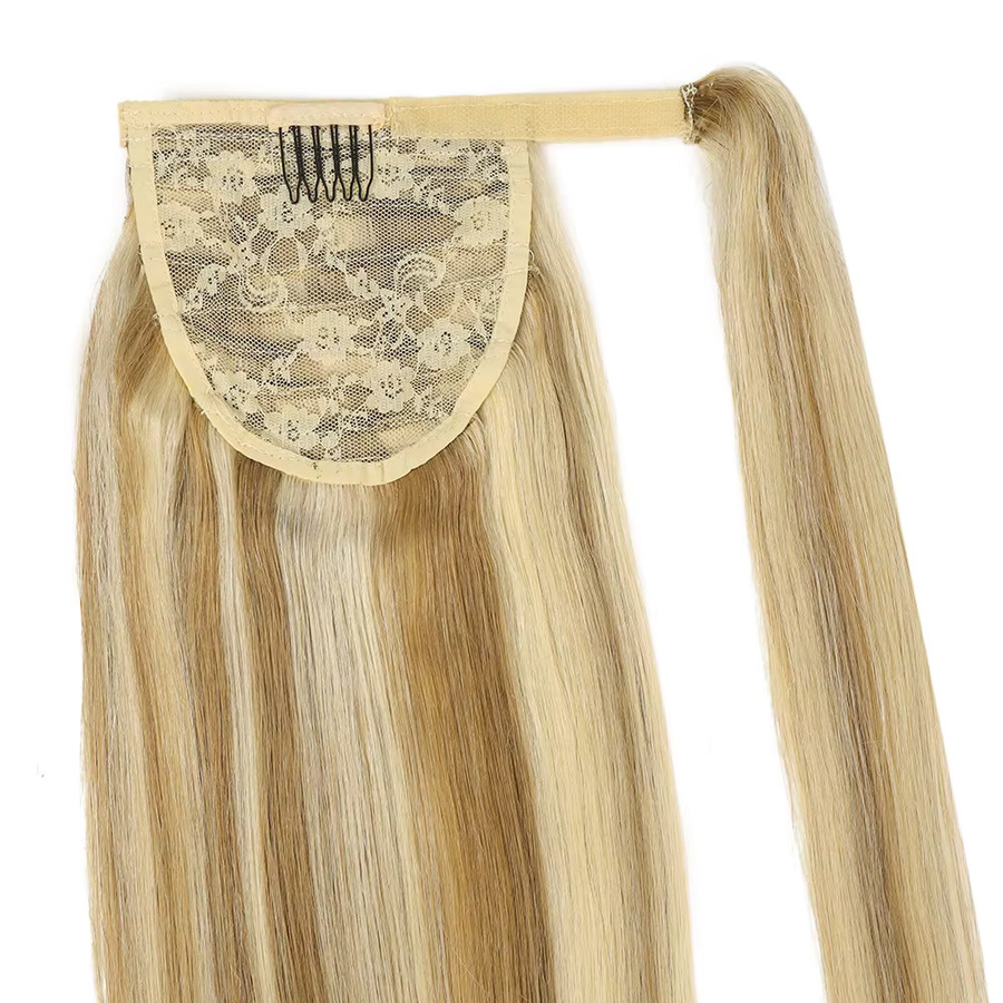 ALI-BEAUTY Echthaar-Pferdeschwanzverlängerung, Brasilianisches Remy-Haar, Unisex - Bild 3