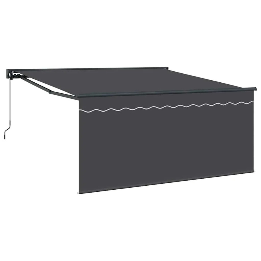 vidaXL Einziehbare Markise Anthrazit aus Polyester und Aluminium B/T/H: 300 x 250 x 165 cm - Bild 2