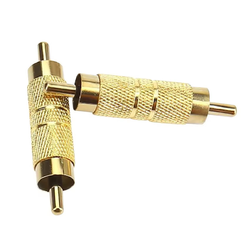Y Audio-Adapter Kopfhöreranschluss Buchse auf 2 Cinch-Klinkenstecker in Gold - Bild 2