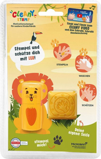 Colop Cleany Stamp Handwaschstempel mit Löwen-Motiv - Bild 1