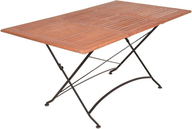 DELUKE Gartentisch ODIN aus Eukalyptusholz Natur, wetterfester Ausziehtisch für den Outdoor-Bereich, B/T/H: 100 x 90 x 74 cm - Bild 1