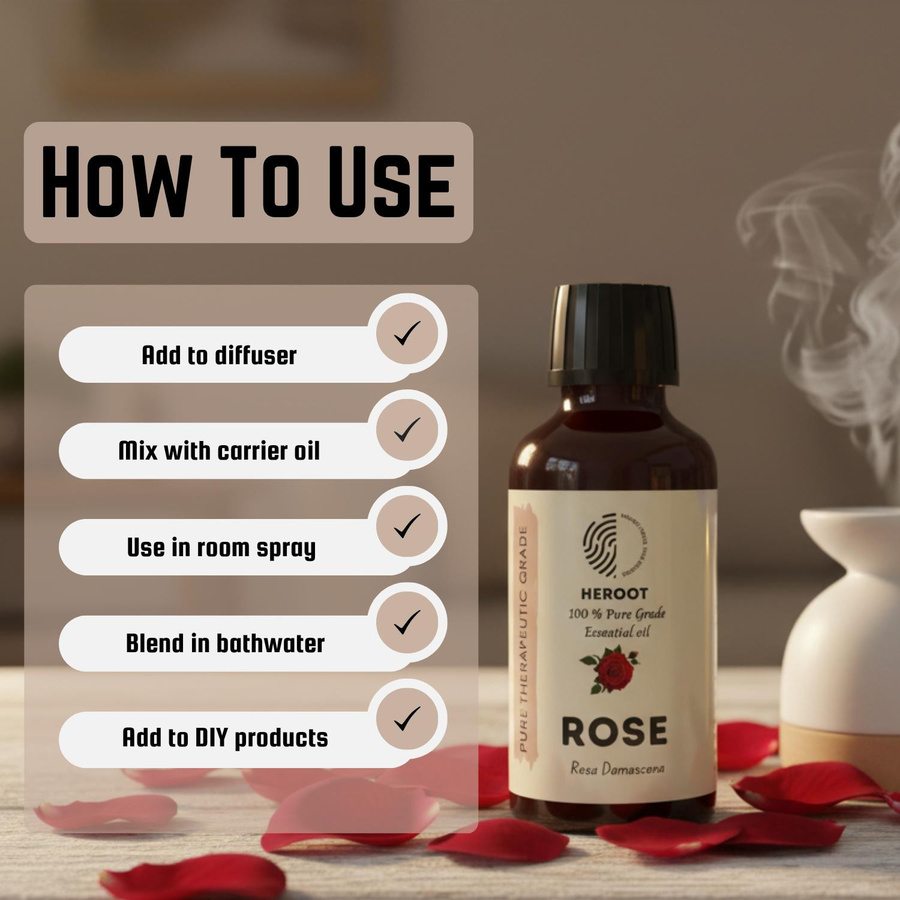 Heroot Rosenöl mit floralem Aroma für den Diffusor, 30 ml - Bild 2