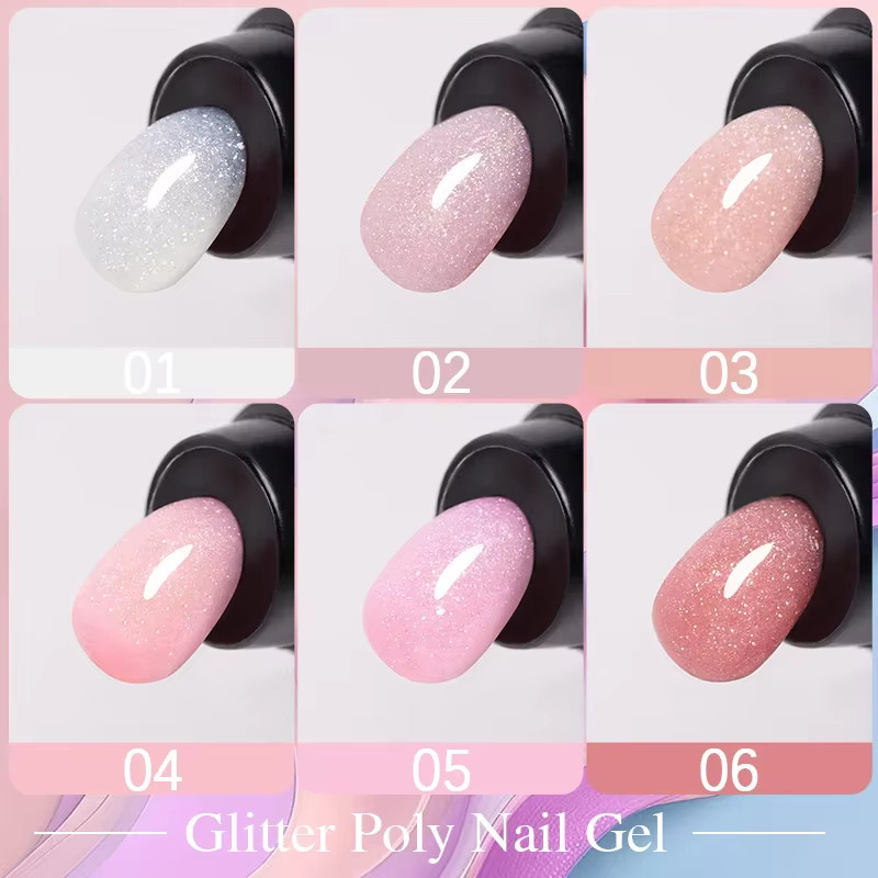 Puente Nagelgel, Rosa Glitter, 30 ml - Bild 3