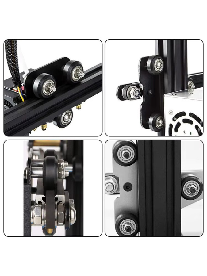 6er Set Druckerräder Kits für Neptune 4/4Pro mit Kunststoff-Riemenscheiben und Lagern in Schwarz - Bild 5