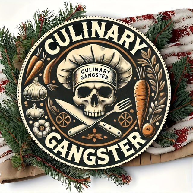 Retro Aluminiumschild Potdemiel rund mit Totenkopf-Chef-Design, Durchmesser: 20,3 cm, Multicolor - Bild 1
