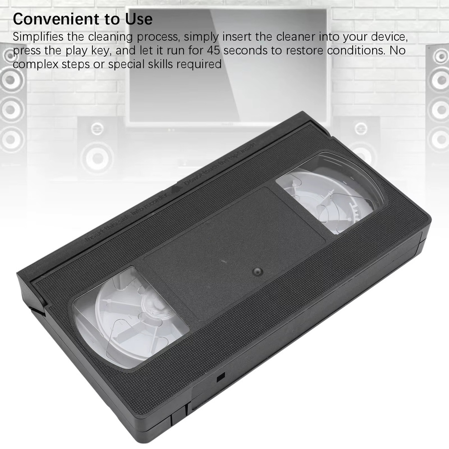 Qiilu Videokopf-Trockenreiniger für VCR und VHS in Schwarz - Bild 3