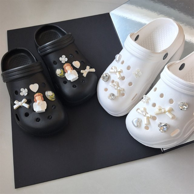 Mesuca Charms-Set, Engel-Schuh-Charms, Weiße Schleife & Strass, Kinder - Bild 1