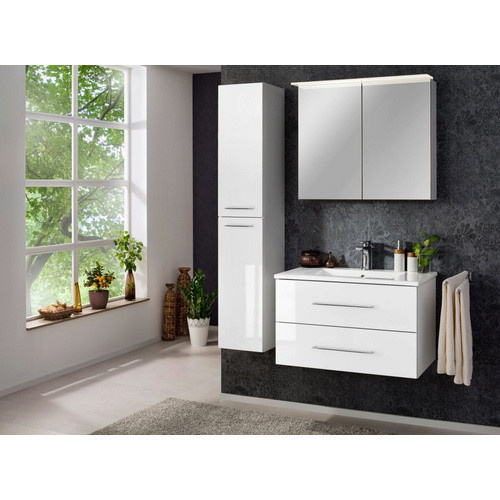 Fackelmann Bad-Hochschrank b.perfekt in Weiß mit 2 Türen und Soft-Close-Funktion, B/T/H: 30 x 31,8 x 158,8 cm - Bild 2