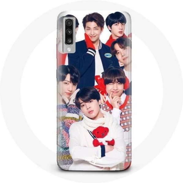 Samsung Galaxy A50 Schutzhülle mit BTS Poster Members Design in Multicolour - Bild 1