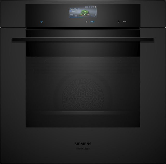 Siemens iQ700 Einbaubackofen HB776GMM1 in Schwarz mit 71 l Volumen, Pizza-Stufe, pyrolytischer Selbstreinigung und App-Control, Energieeffizienzklasse A+, Breite: 59,4 cm - Bild 1